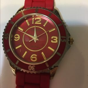Red Gossip watch with gold trim